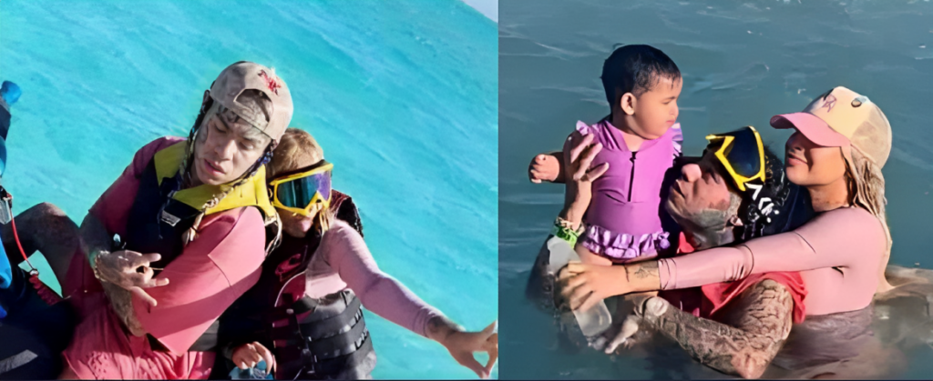 Yailin La Más Viral y su hija y Tekashi 6ix9ine