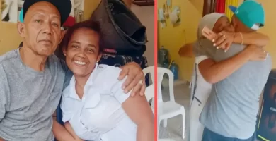 La joven Marlenys y su padre biológico