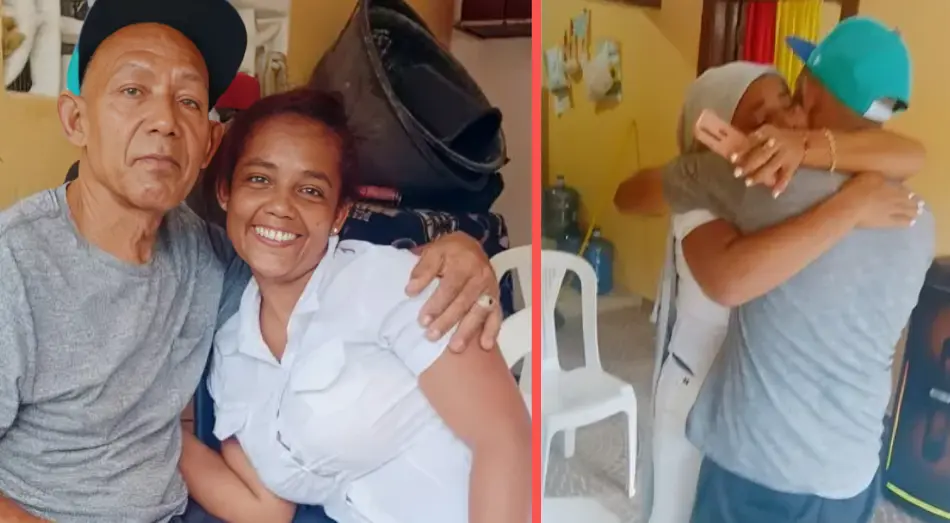 La joven Marlenys y su padre biológico