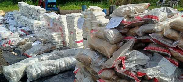 Autoridades incineran más de 1,600 kilogramos de distintas drogas