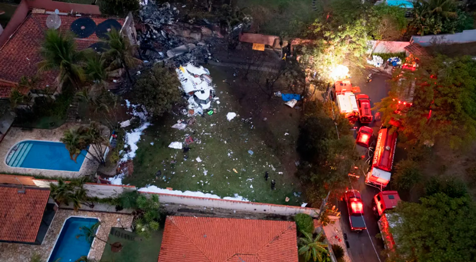Avión se estrella en Brasil