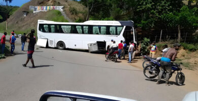 Accidente en la entrada de Restauración