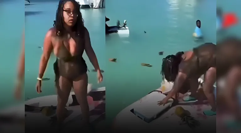 Una turista en Punta Cana